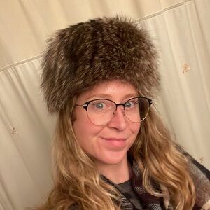 Vintage fox fur hat Forgues Fourrures